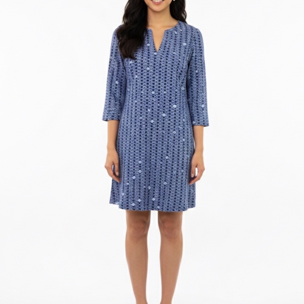 JUDE CONNALLY Women Medium Blue Heritage Print Jude Cloth Megan Tunic‎ Dress
